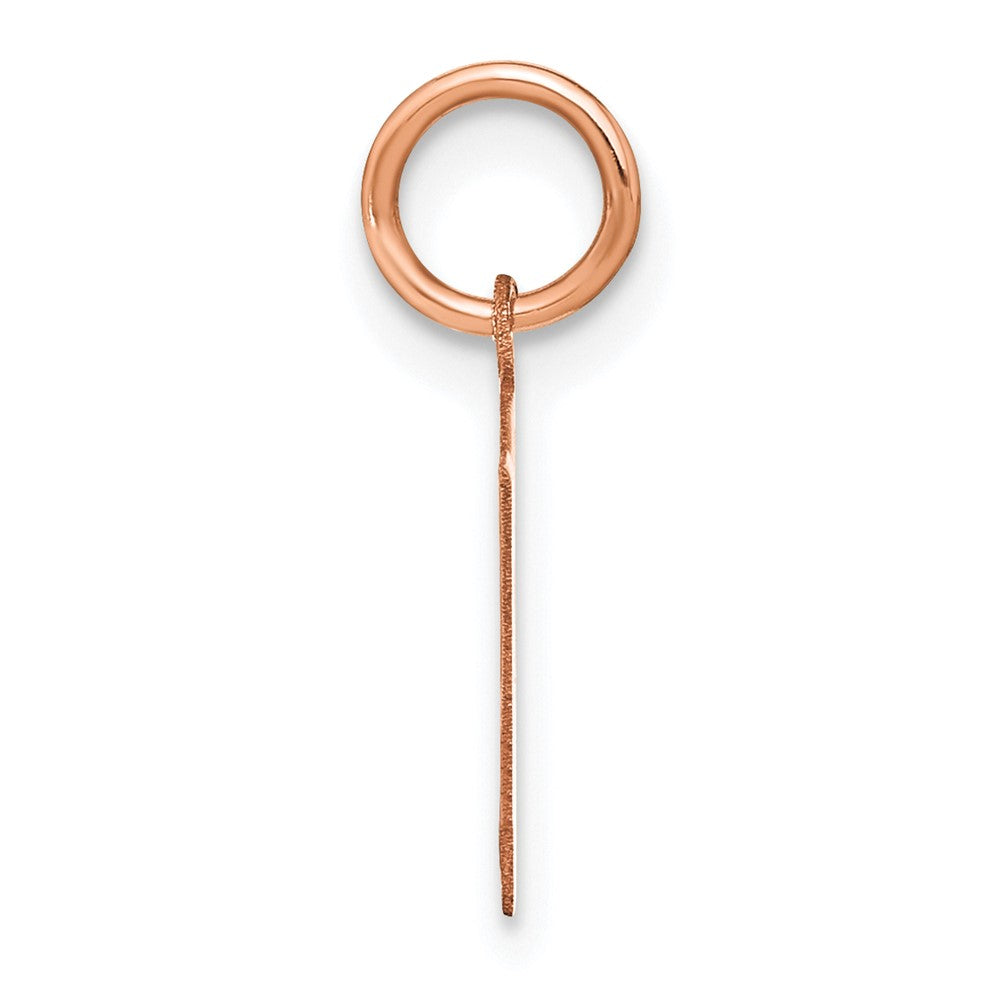 10k Rose Gold Letter V Initial Pendant
