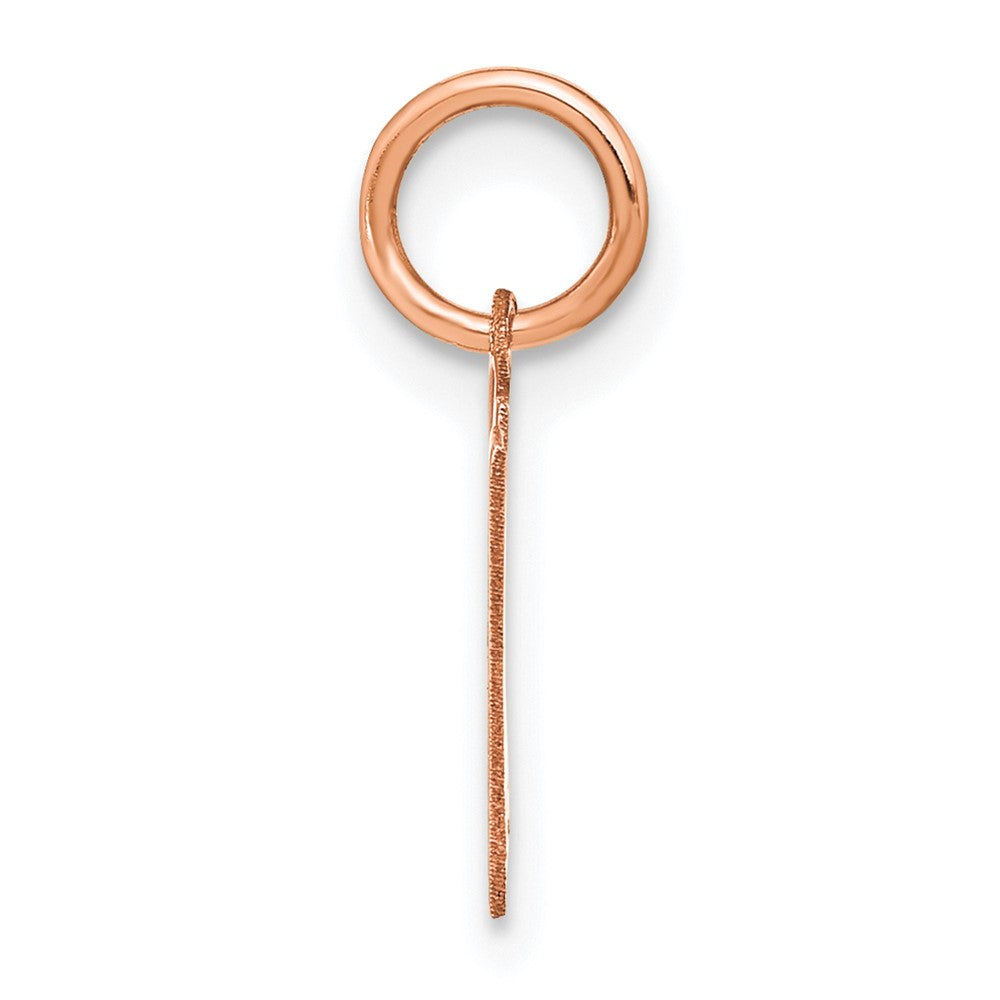 10k Rose Gold Letter W Initial Pendant