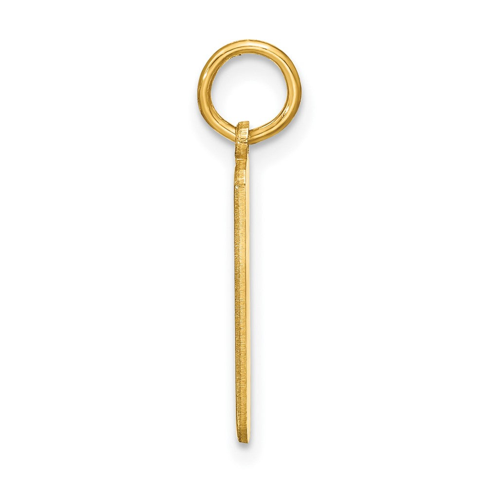 14k Yellow Gold Small  Blank Bar Charm