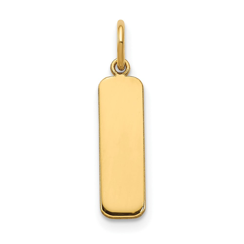 14k Yellow Gold Small  Blank Bar Charm
