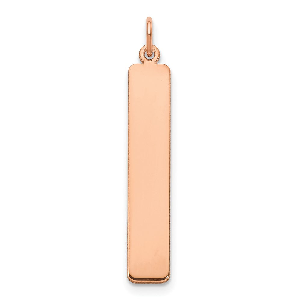 14k Rose Gold Large Blank Bar Charm