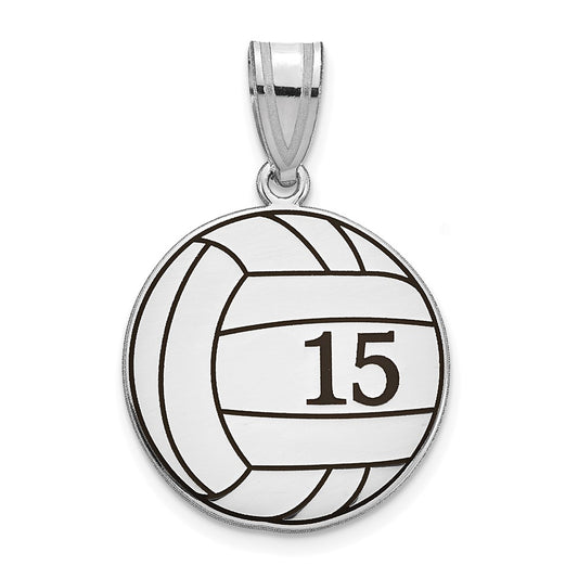 10KW Personalized Volleyball with Enameled Pendant