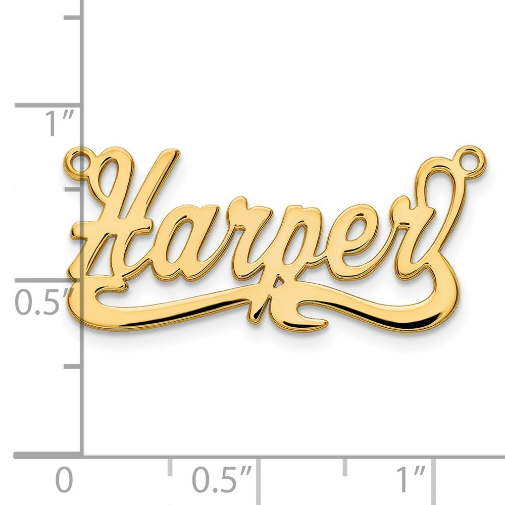14k Yellow Gold Polished Name Plate
