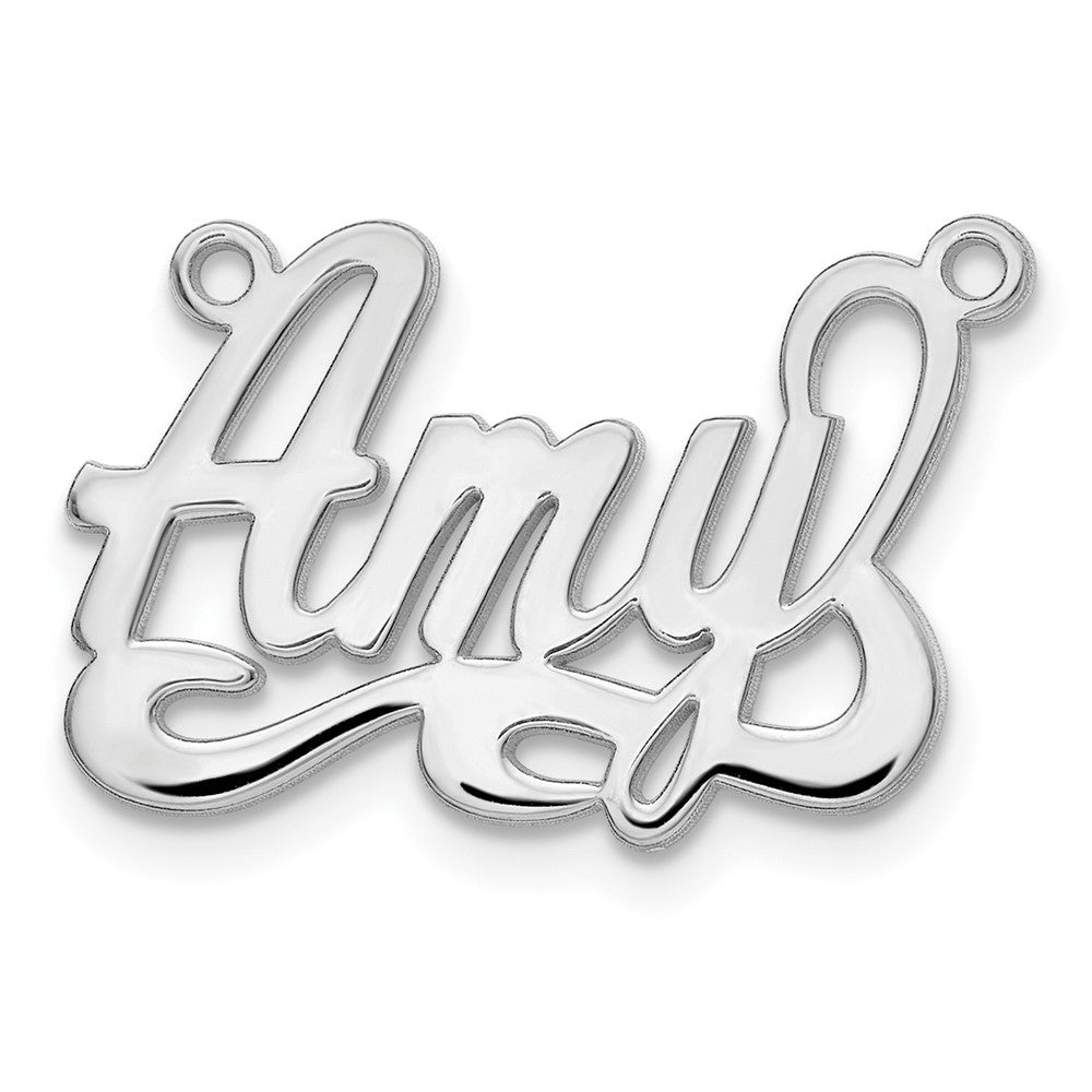 Sterling Silver/Gold-plated Polished Name Plate