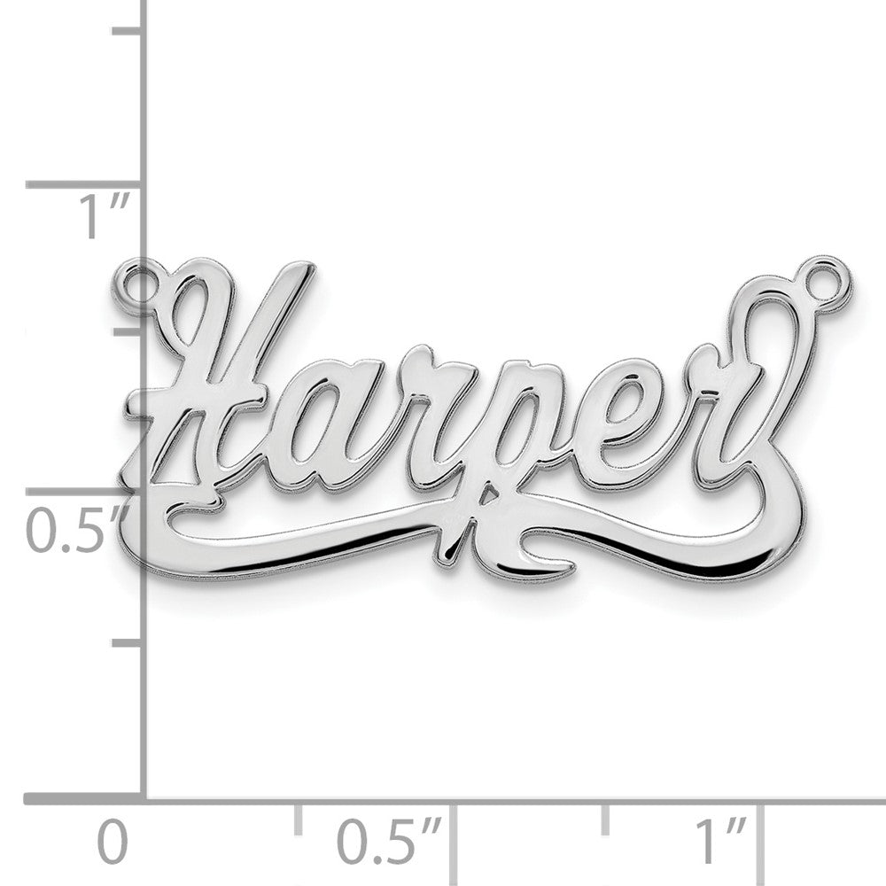 Sterling Silver/Gold-plated Polished Name Plate