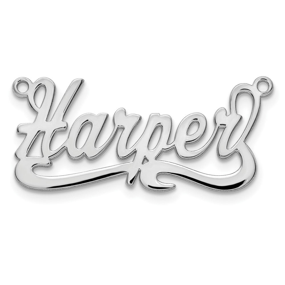 Sterling Silver/Gold-plated Polished Name Plate