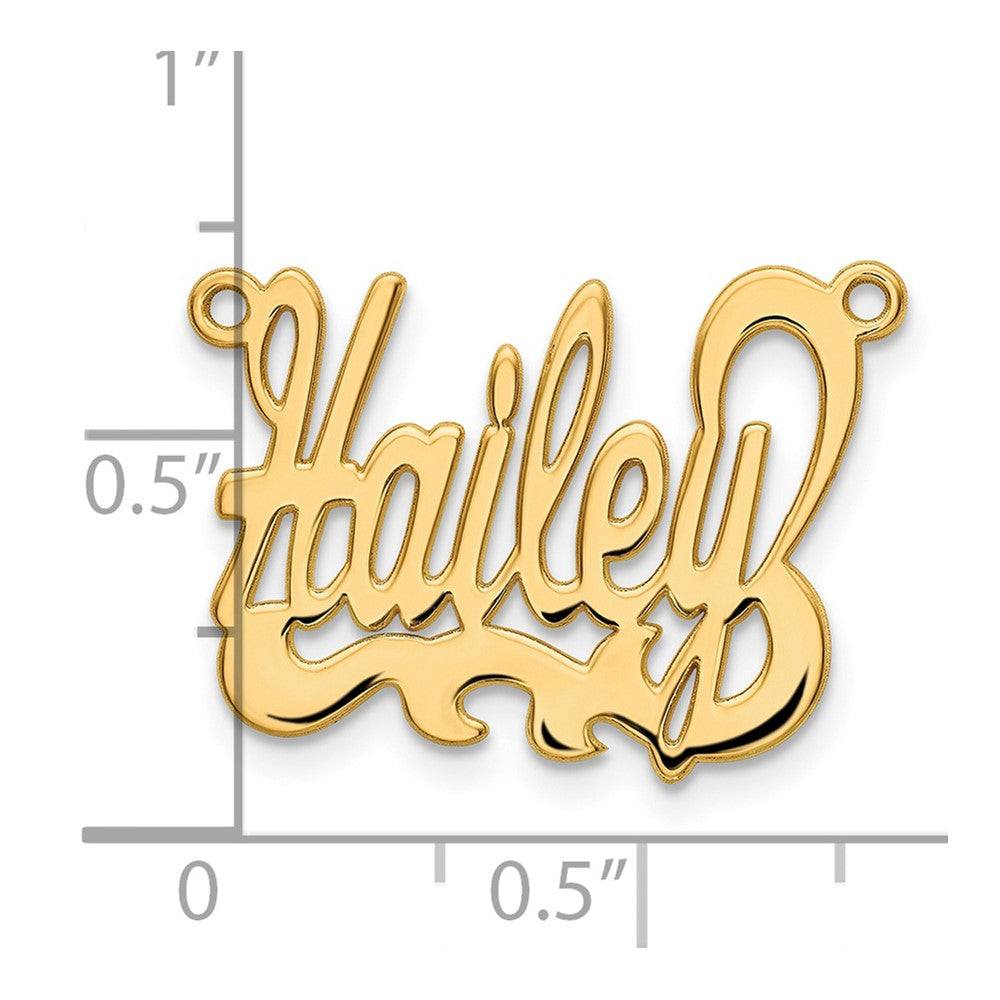 Sterling Silver/Gold-plated Polished Name Plate