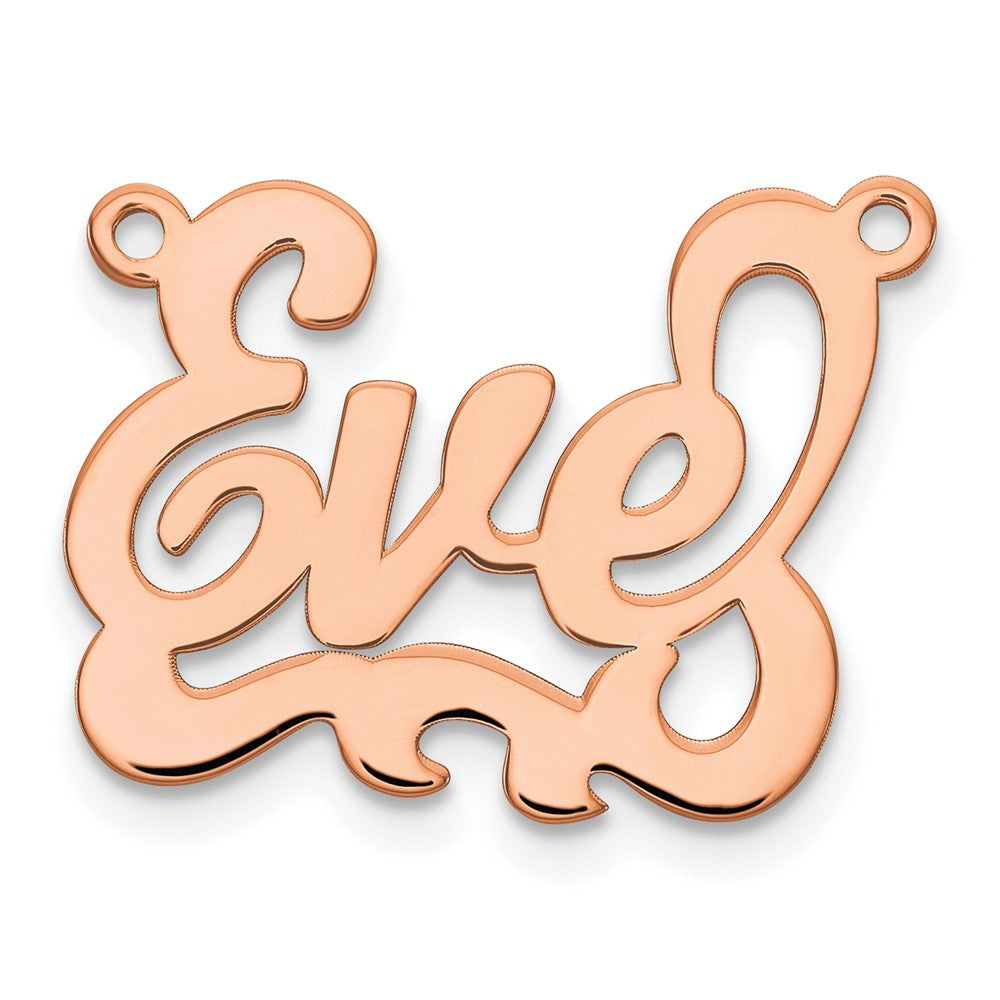 Sterling Silver/Rose-plated Polished Name Plate