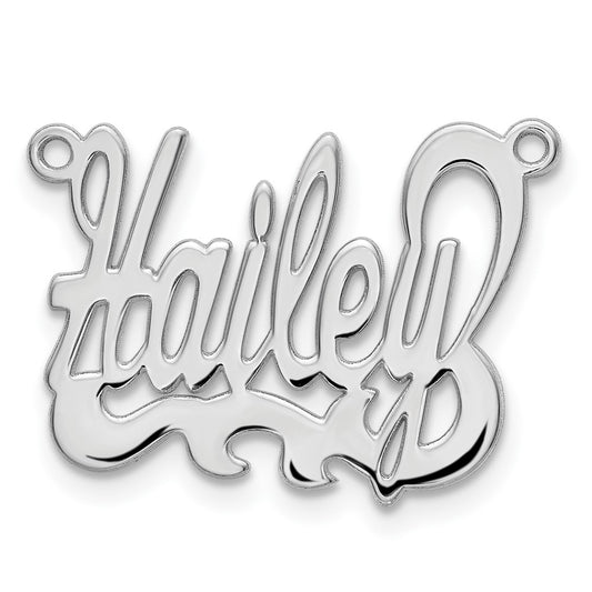 10k White Gold Polished Name Plate