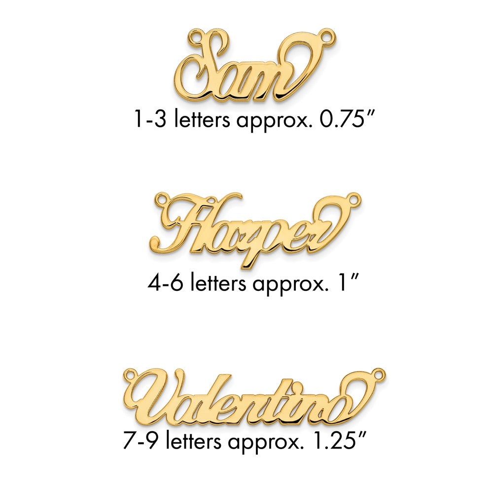 Sterling Silver/Gold-plated Name Plate