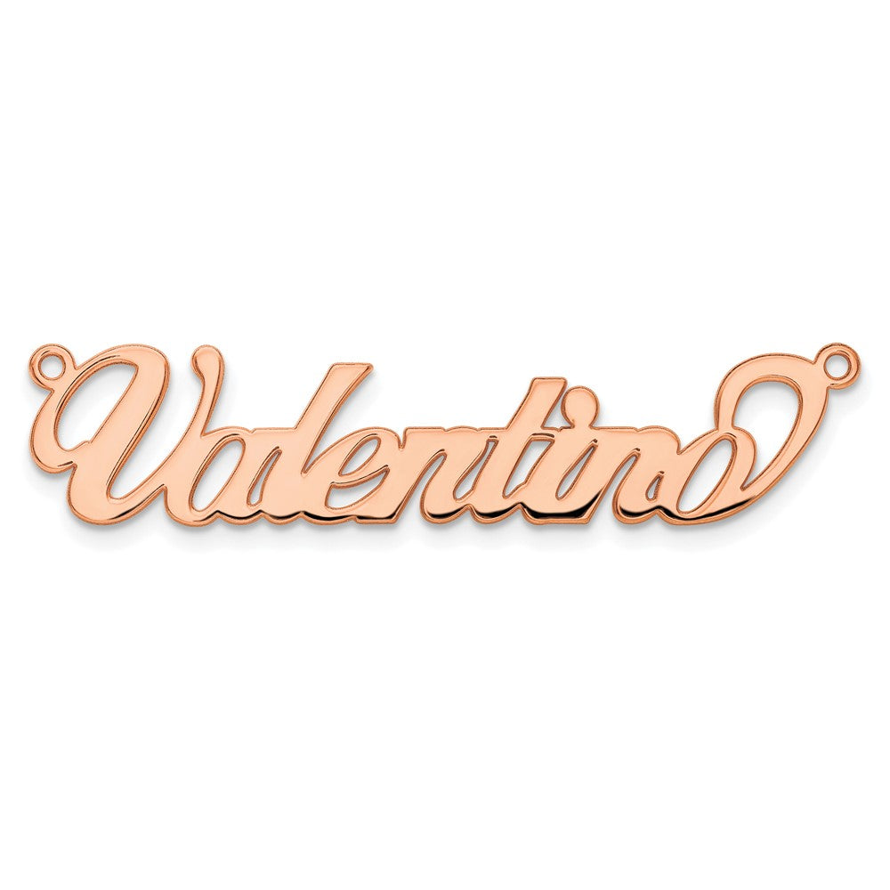 Sterling Silver/Rose-plated Name Plate