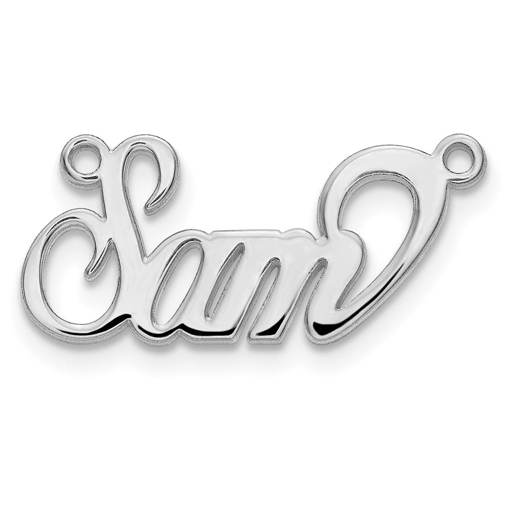 Sterling Silver/Gold-plated Name Plate