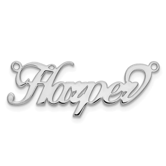 10k White Gold Name Plate