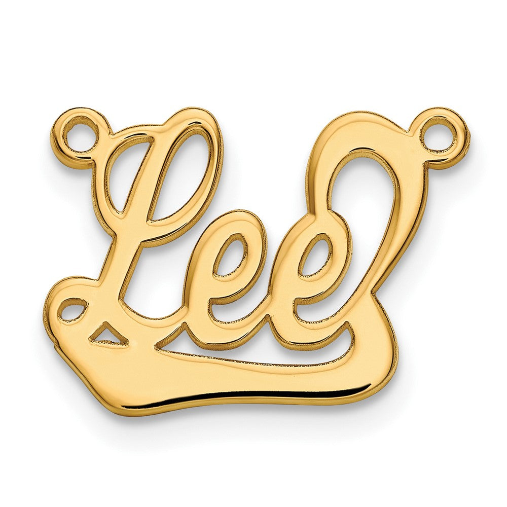 Sterling Silver/Gold-plated Underlined Name Plate