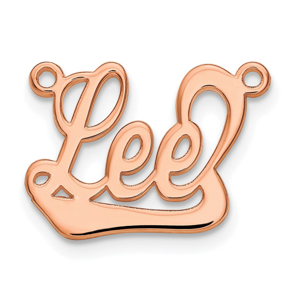Sterling Silver/Rose-plated Underlined Name Plate