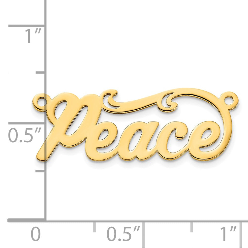 14k Yellow Gold  Polished Name Plate
