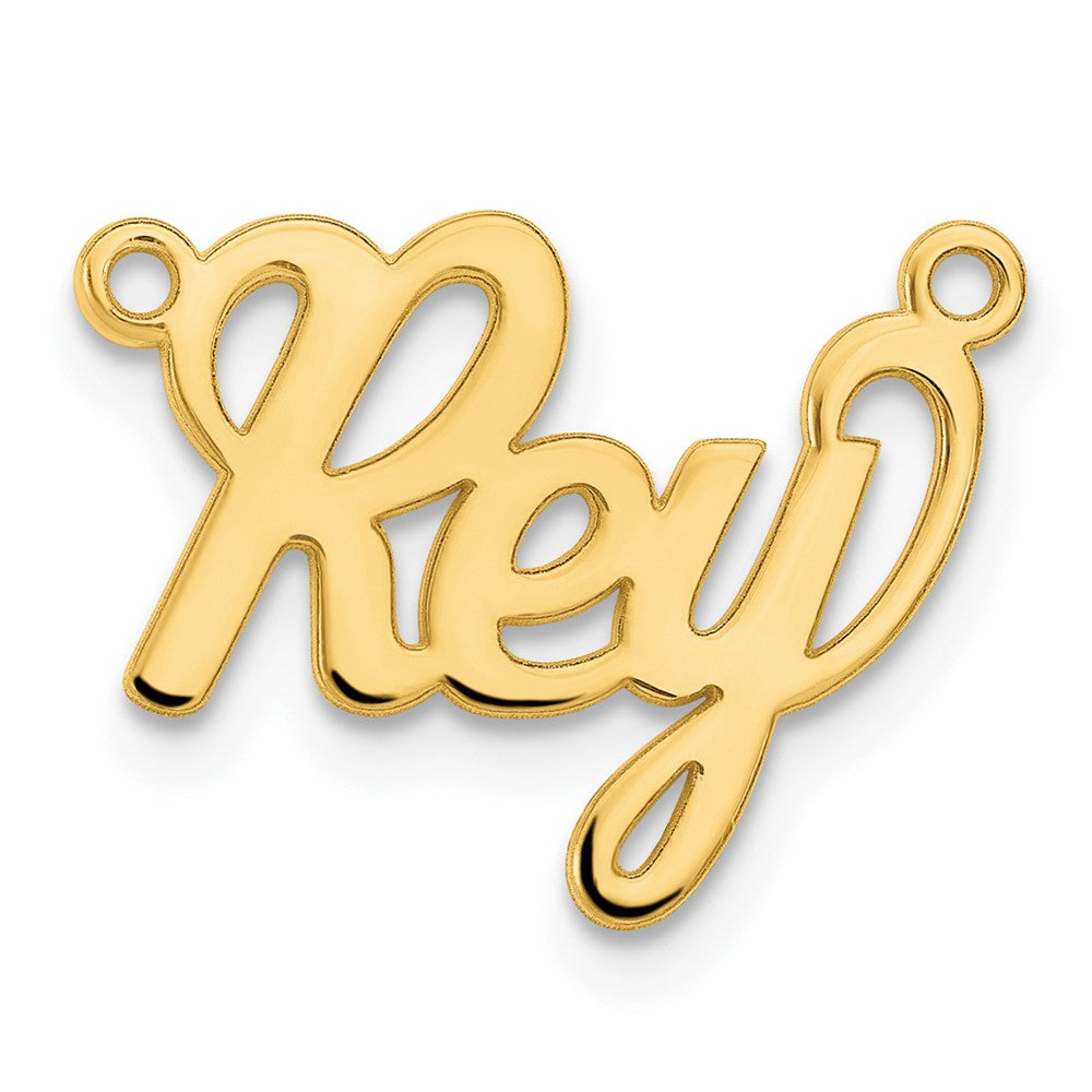 Sterling Silver/Gold-plated Name Plate