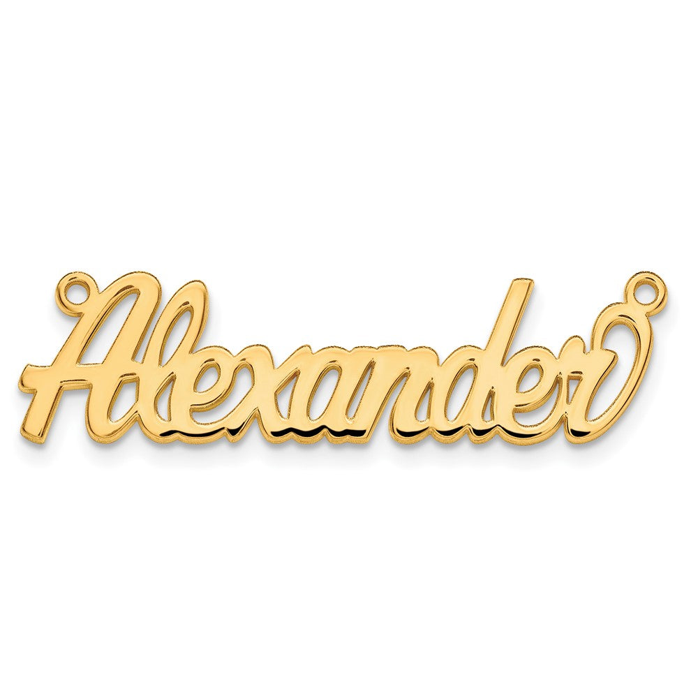 Sterling Silver/Gold-plated Name Plate