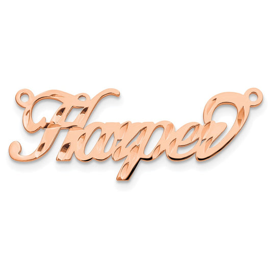14k Rose Gold Diamond-cut  Name Plate