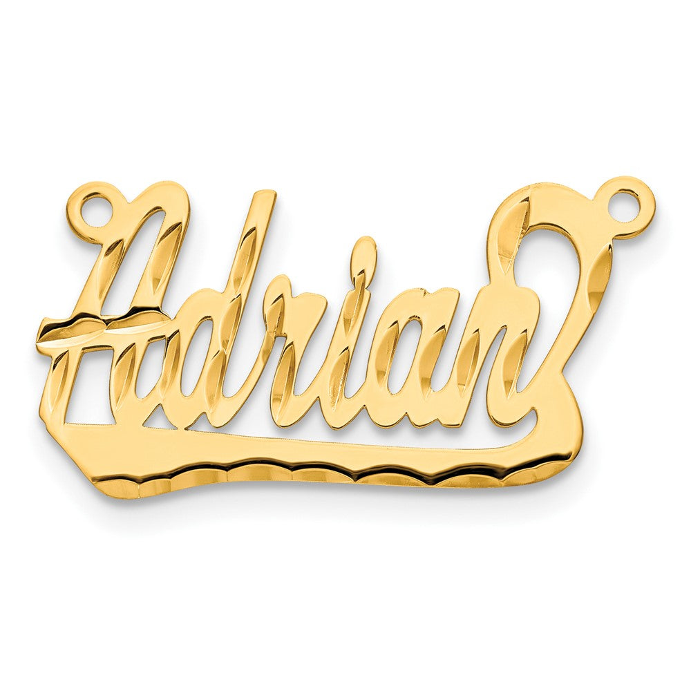 Sterling Silver/Gold-plated Diamond-cut Underlined Name Plate