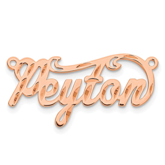 14k Rose Gold Diamond-cut Name Plate
