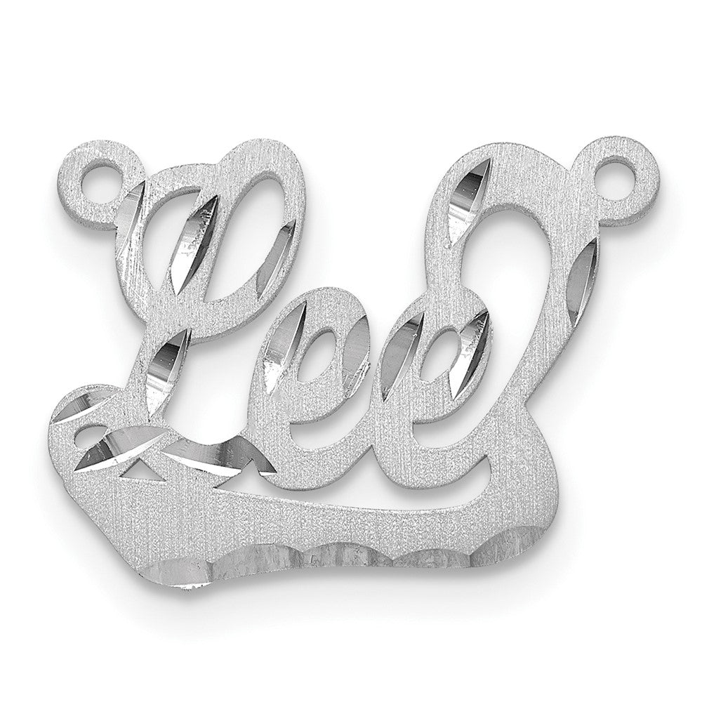 SS/Rhodium-plated Satin Diamond-cut Underlined Name Plate