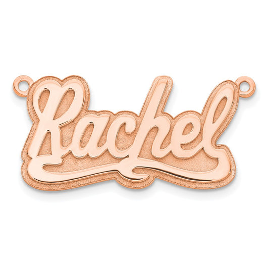 14K Rose Gold 3D Polished Name Plate