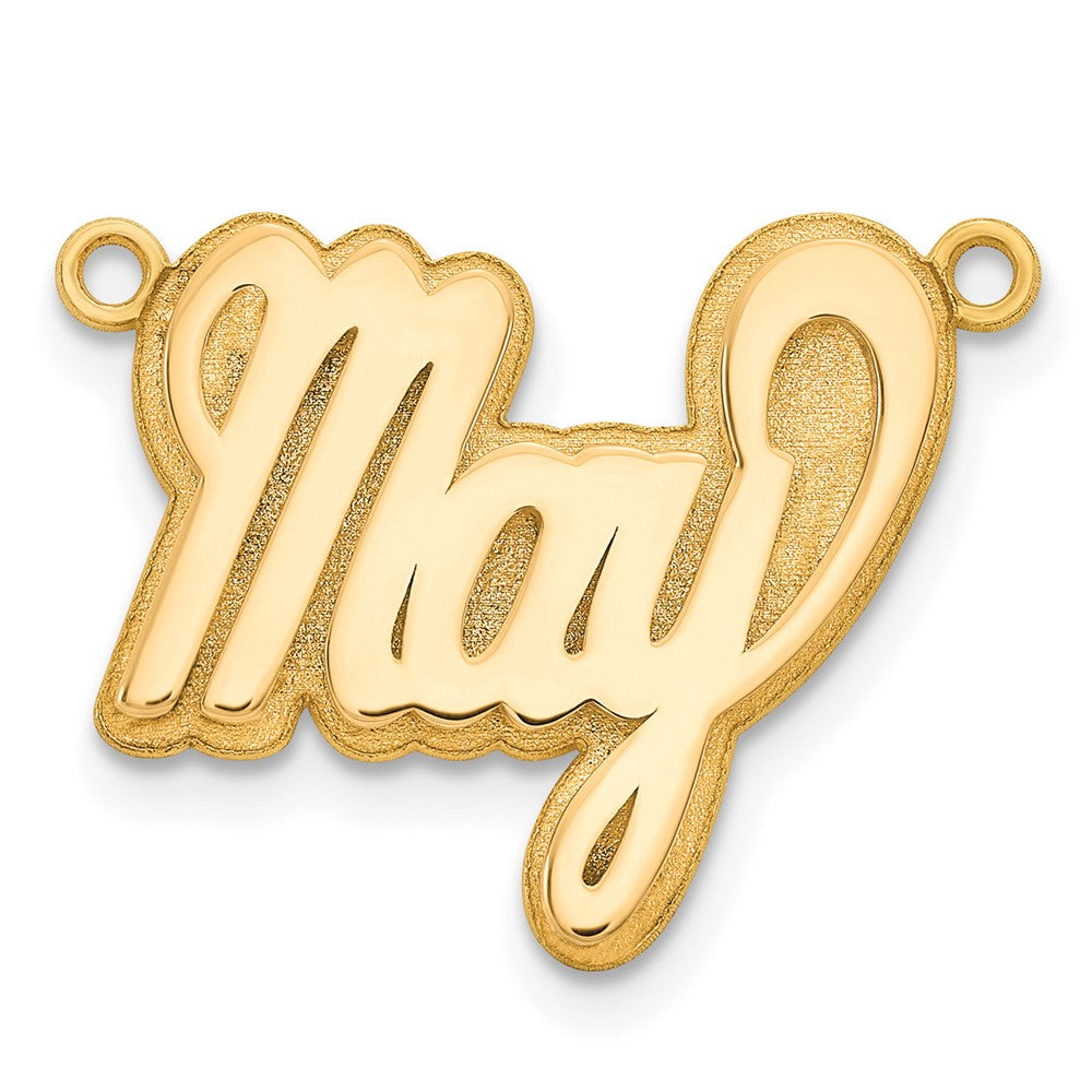 Sterling Silver/Gold-plated 3D Polished Name Plate