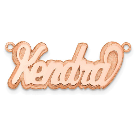 14k Rose Gold 3D Polished Name Plate