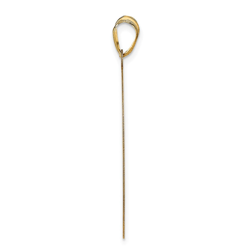 14k Yellow Gold Large Round Monogram Pendant