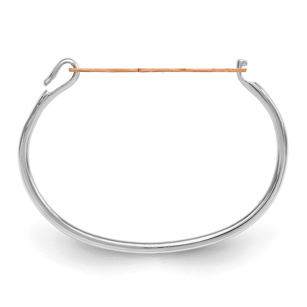Sterling Silver/Rose-plated Monogram with Sterling Silver Bangle