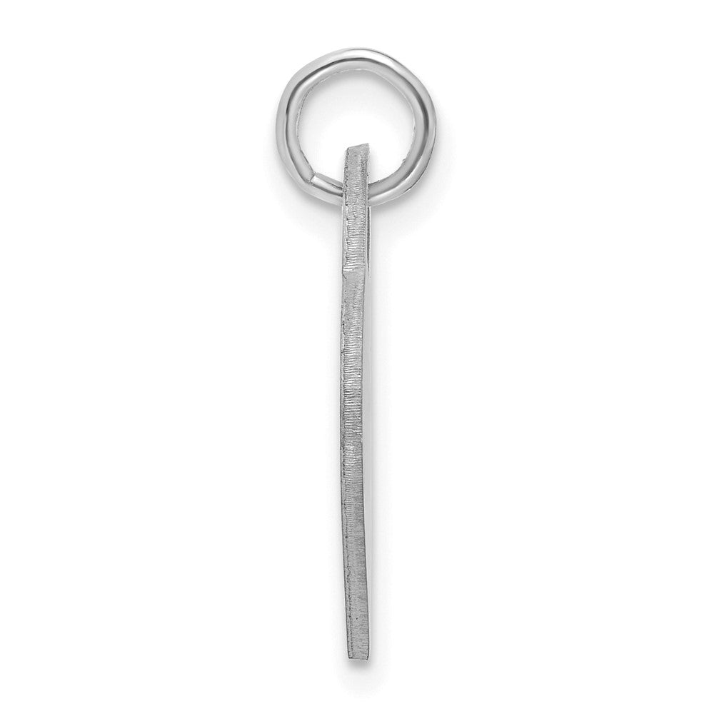 Sterling Silver/Rhodium-plated Monogram Heart Charm