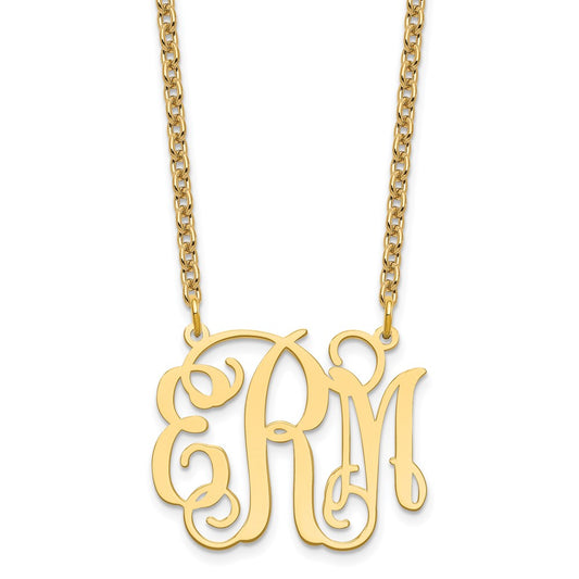 Sterling Silver/Gold-plated Medium Monogram Necklace