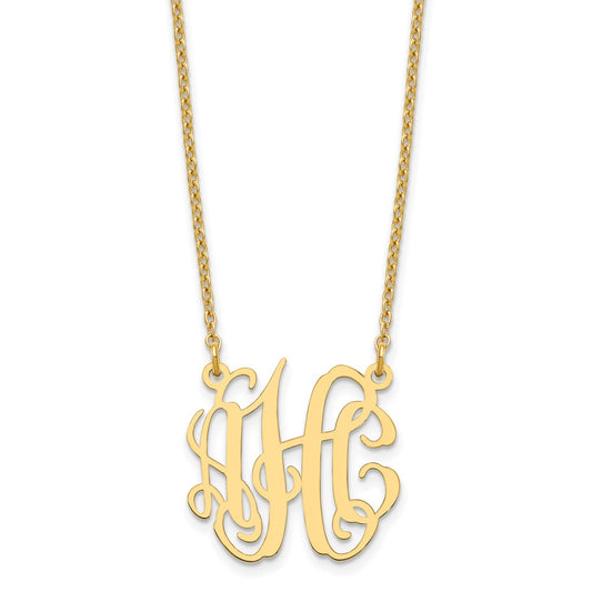 Sterling Silver/Gold-plated Small Monogram Necklace
