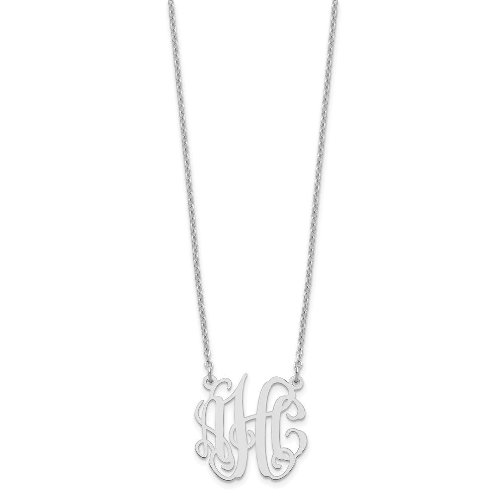 Sterling Silver/Rhodium-plated Small Monogram Necklace