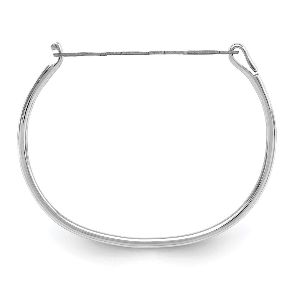 14k Yellow Gold Name Plate on Sterling Silver Bangle