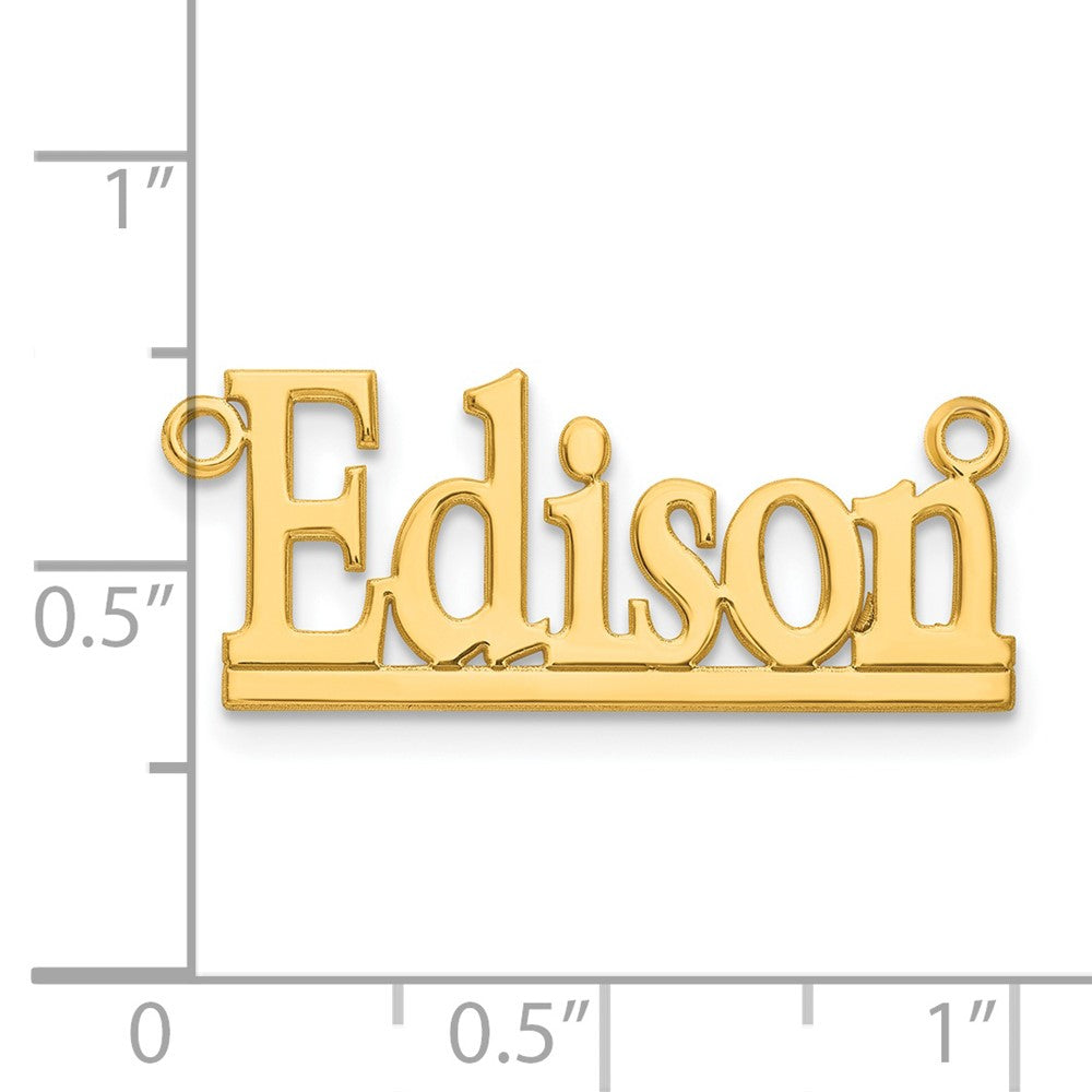 Sterling Silver/Gold-plated Underlined Name Plate