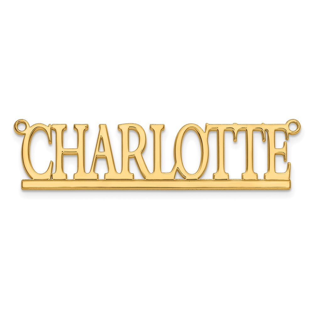 Sterling Silver/Gold-plated Underlined Name Plate