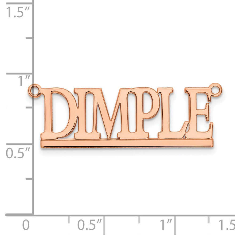 Sterling Silver/Rose-plated Underlined Name Plate