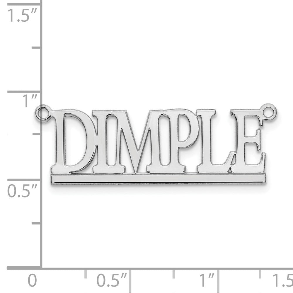 14k White Gold Underlined Name Plate