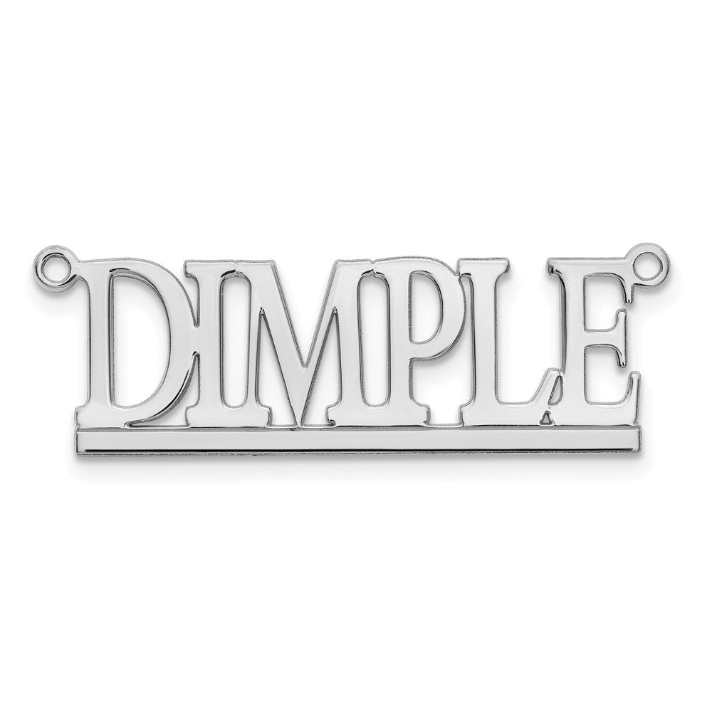 14k White Gold Underlined Name Plate