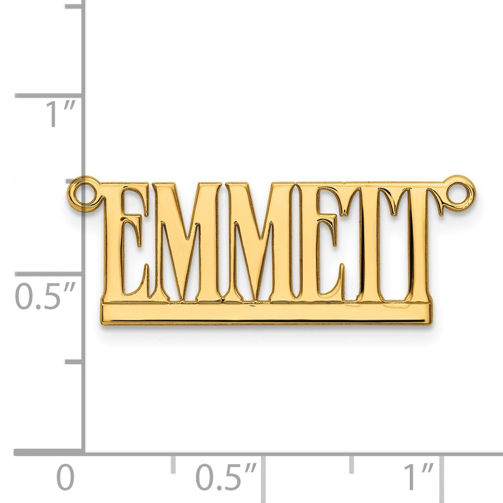 Sterling Silver/Gold-plated Underlined Name Plate