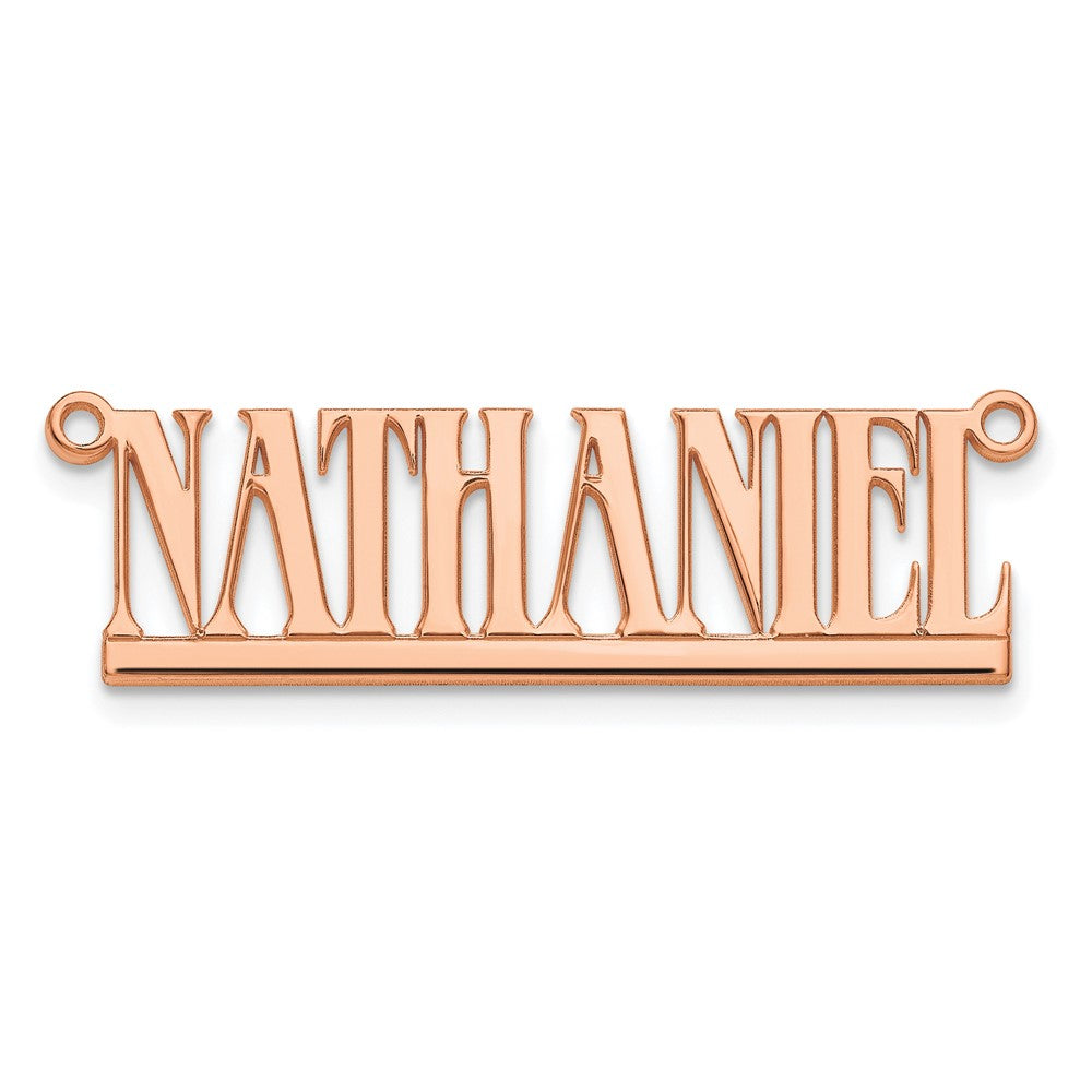 Sterling Silver/Rose-plated Underlined Name Plate