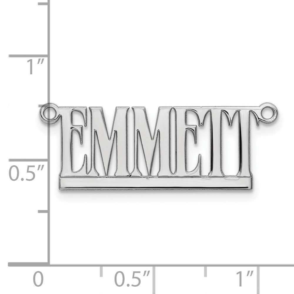 Sterling Silver/Rhodium-plated Underlined Name Plate