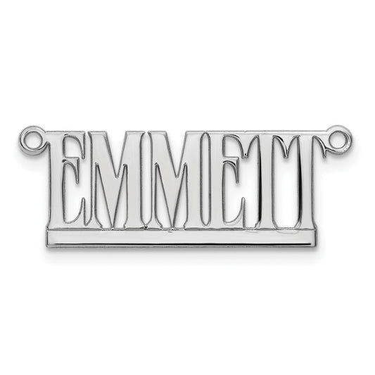 10k White Gold Underlined Name Plate