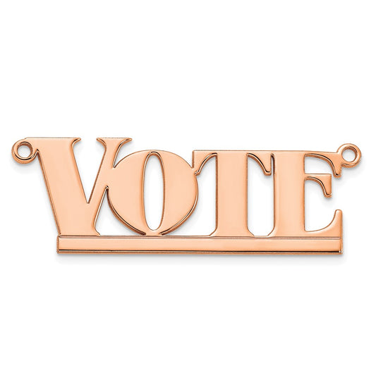 14k Rose Gold Underlined Name Plate