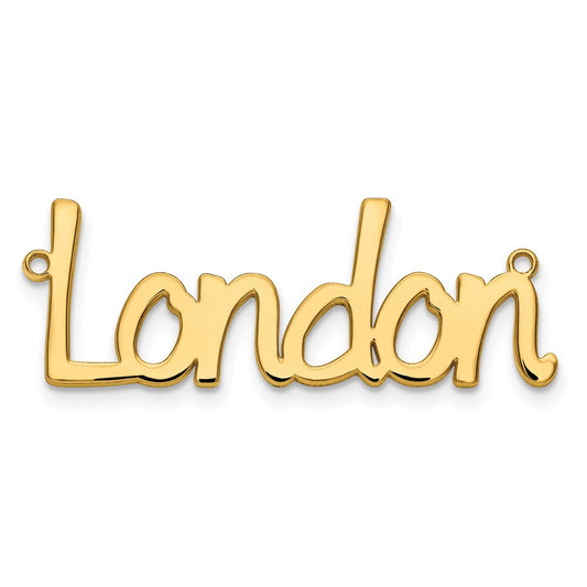 10k Yellow Gold Polished Name Plate