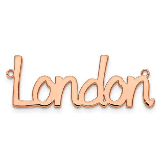 14k Rose Gold Polished Name Plate