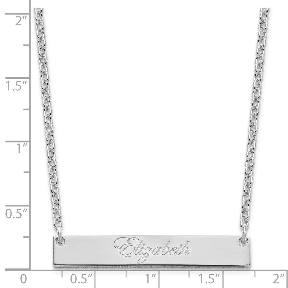 SS/Rhodium-plated Medium EDWARDIAN SCRIPT Brar Necklace