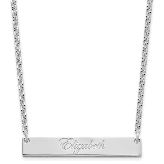 SS/Rhodium-plated Medium EDWARDIAN SCRIPT Brar Necklace